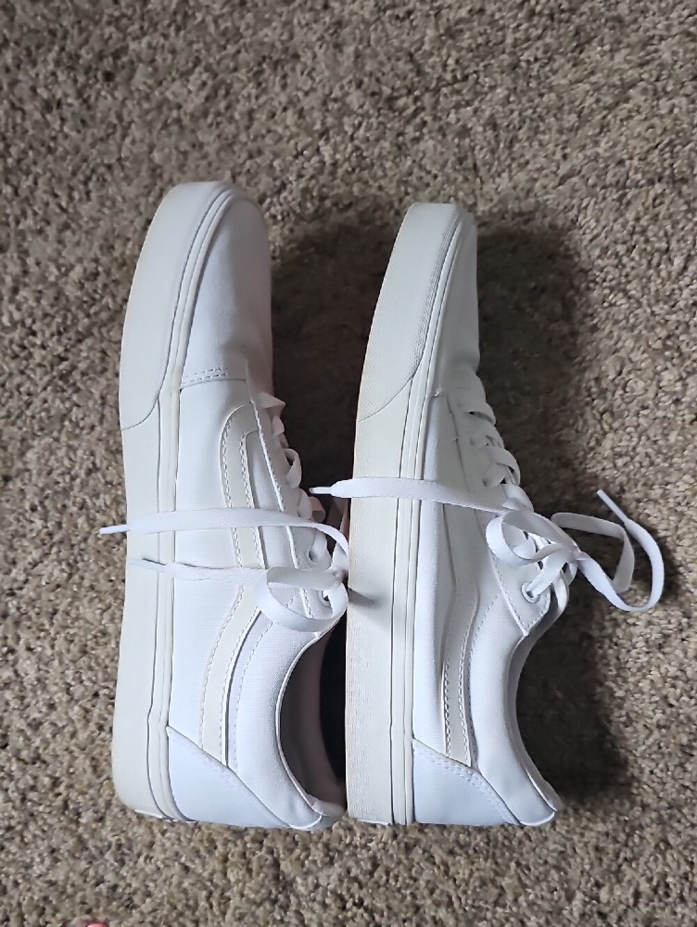 Vans White Low-Top Canvas Sneakers with Lace-Up - Picture 4 of 4